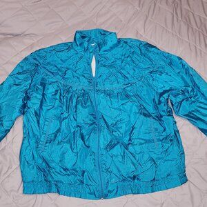 Vintage Allison Smith II Blue Windbreaker Lined and Decorative  Womens Size 2X